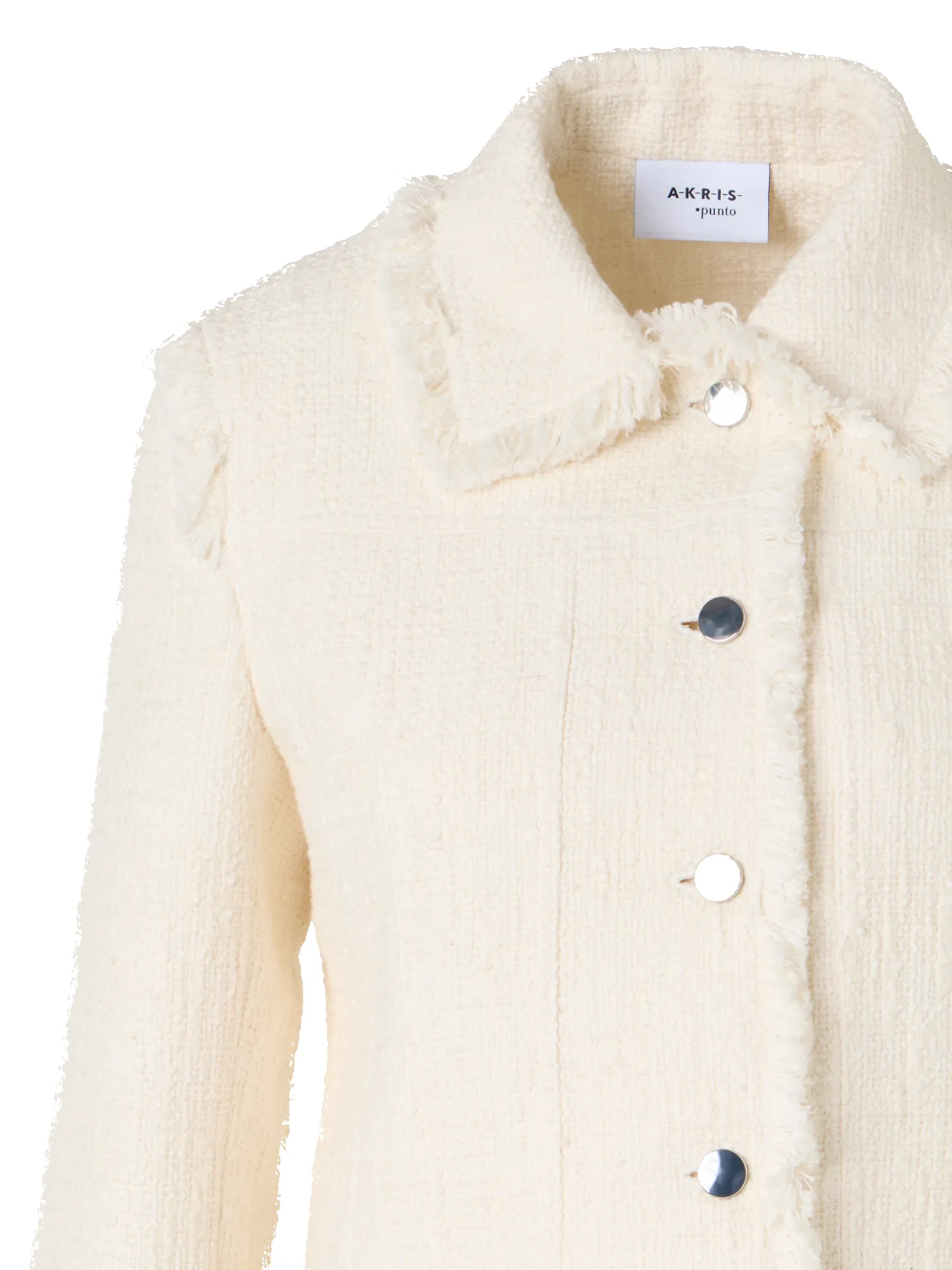Long-Sleeve Cotton-Blend Tweed Short Jacket sold by Akris product image thumbnail 3