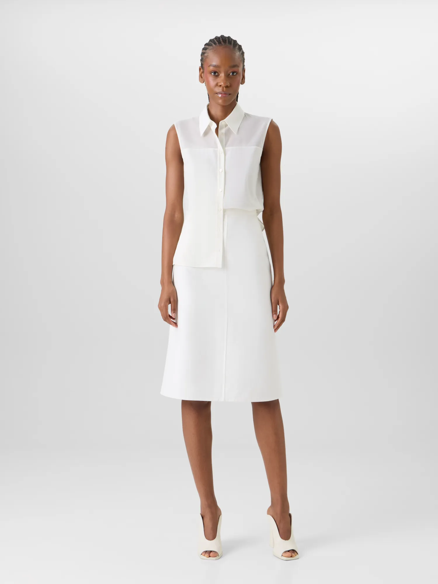 Cotton-Silk Double-Face Skirt sold by Akris product image thumbnail 2
