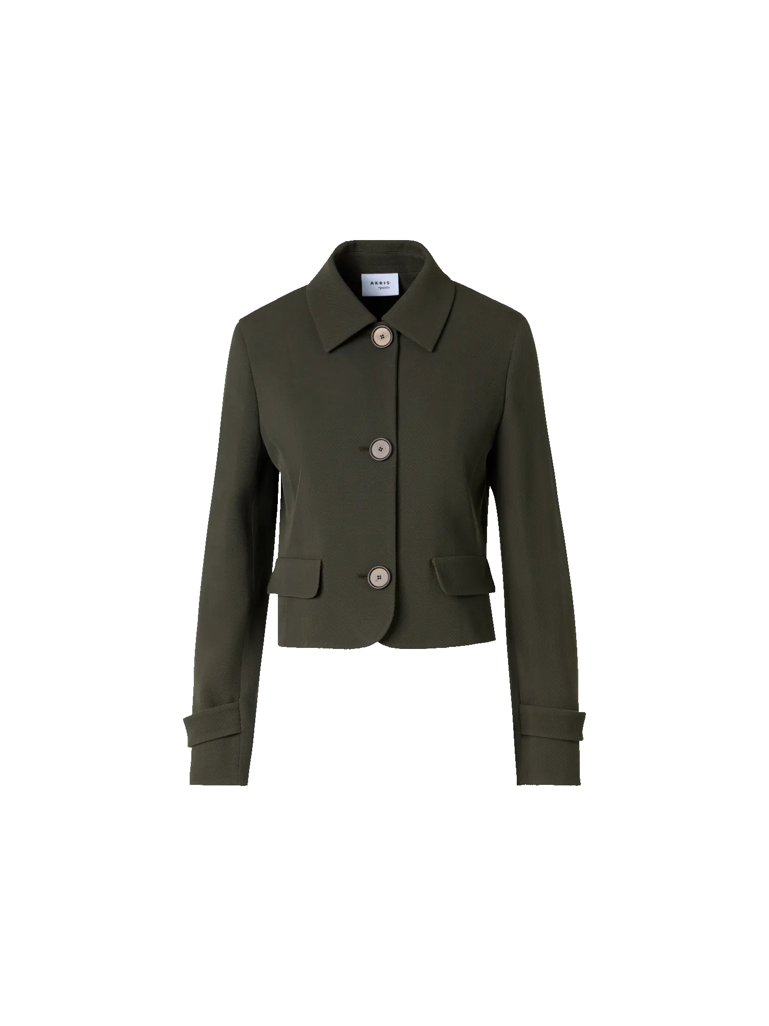 Long-Sleeve Glen-Check Heavy Wool Twill Jacket sold by Akris