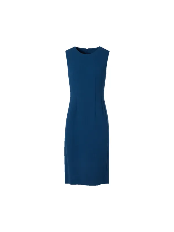 Sleeveless Wool-Crêpe Double-Face Sheath Dress made by Akris