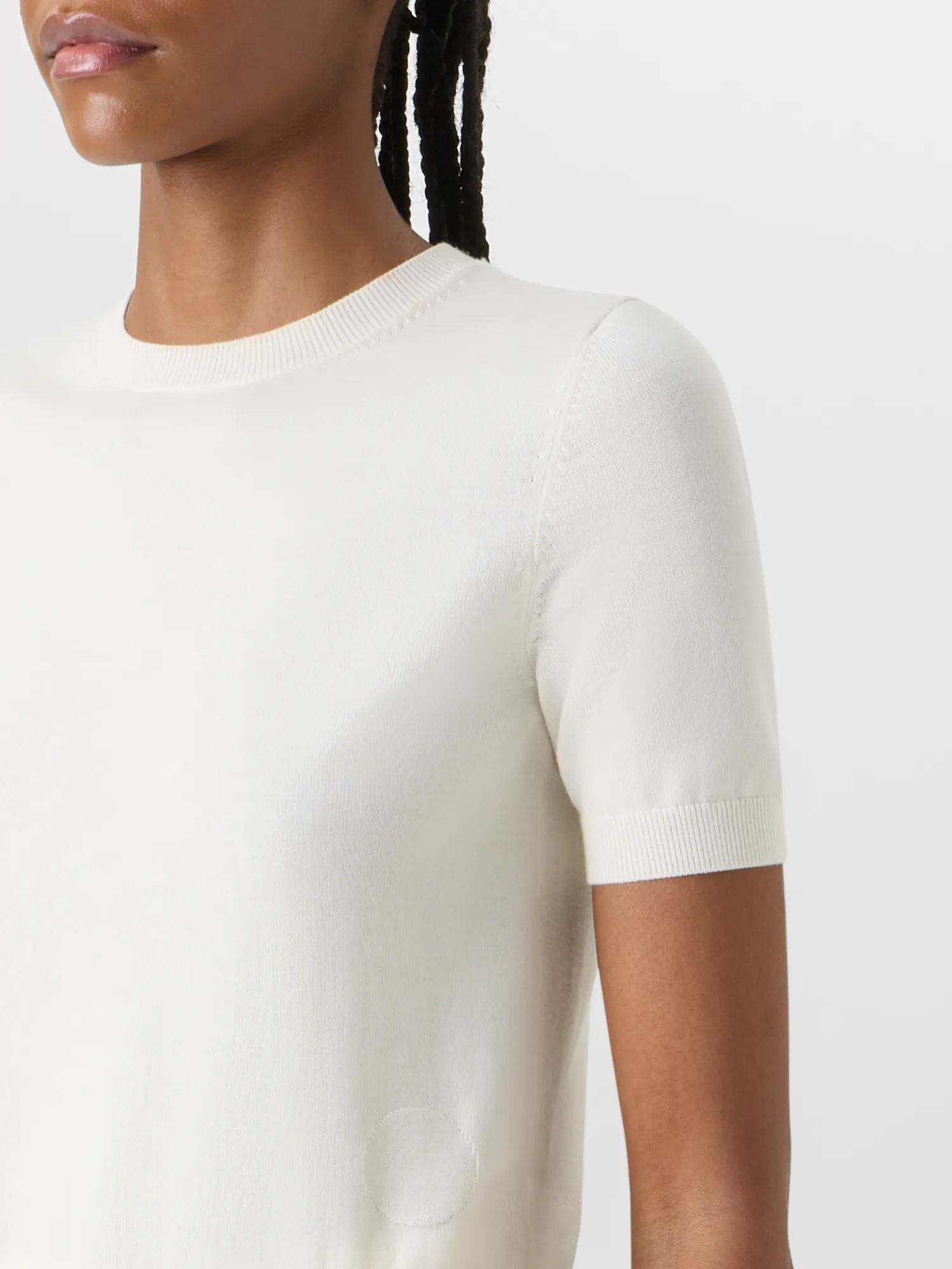 Short-Sleeve Merino Wool Knit Sweater sold by Akris product image thumbnail 4