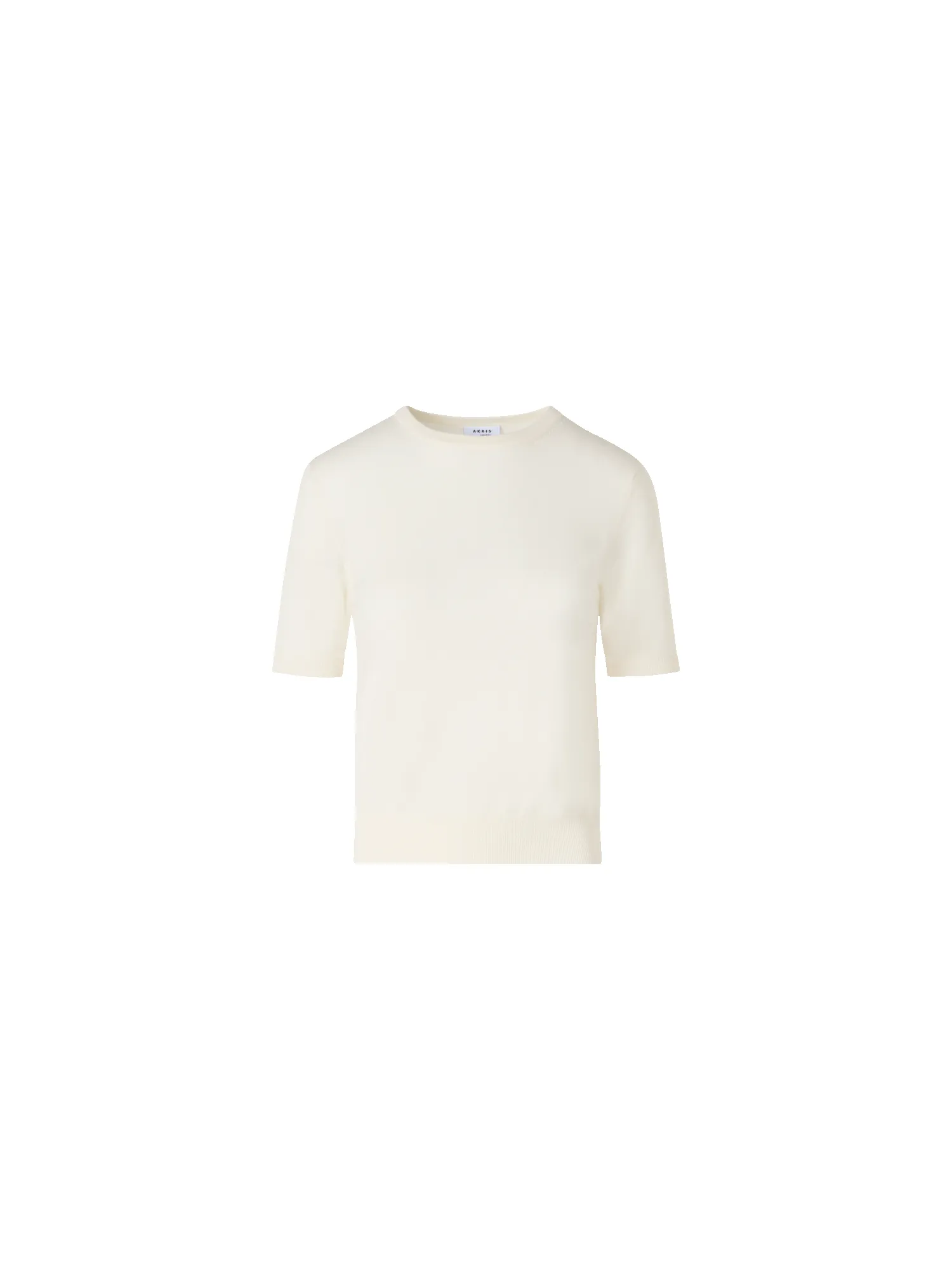 Short-Sleeve Merino Wool Knit Sweater sold by Akris