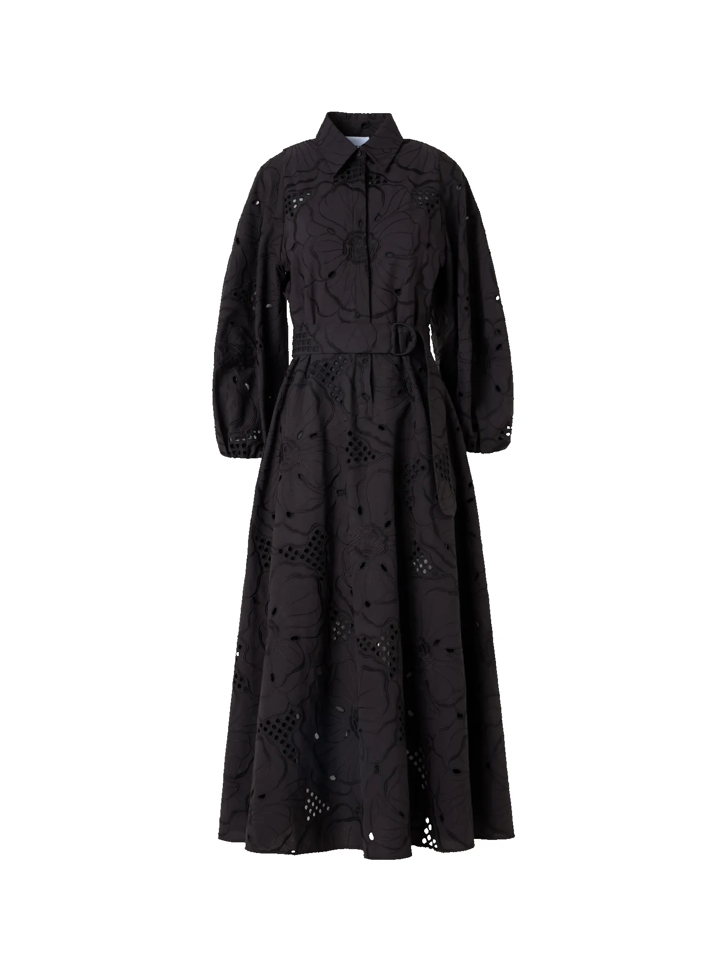 Fit-and-Flare Flower Eyelet Midi Dress sold by Akris