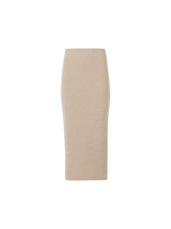 Wool Cashmere Knit Tube Skirt made by Akris Punto