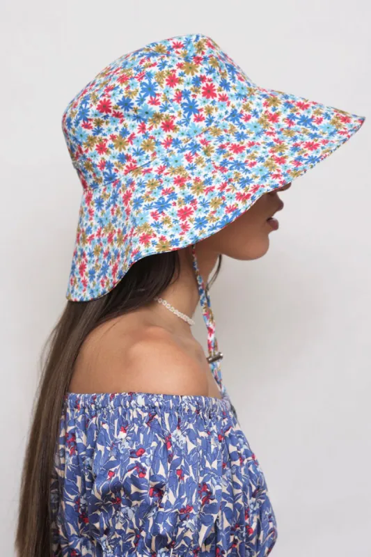 Barriére Daisy Print Sun Hat sold by Alala