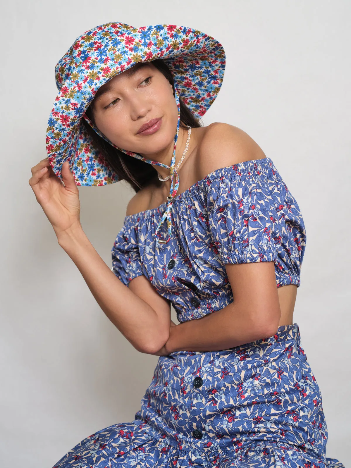 Barriére Daisy Print Sun Hat sold by Alala product image thumbnail 3