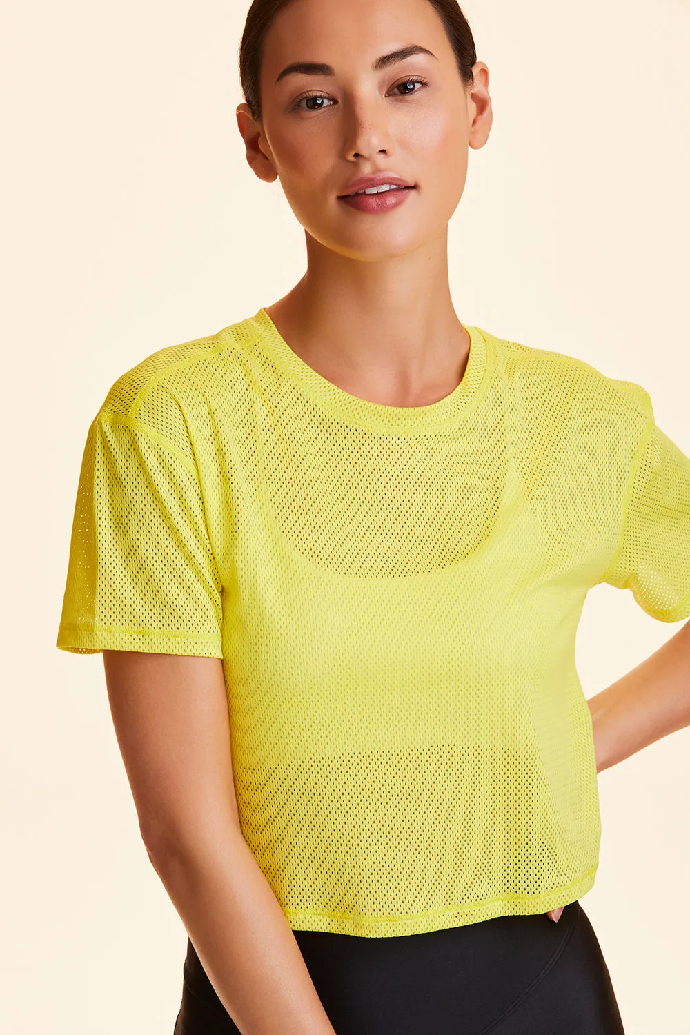 Tie Back Crop Tee sold by Alala