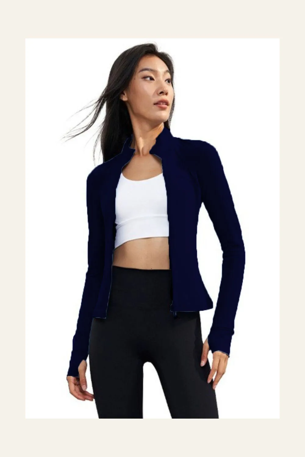 Fitted Jacket - Navy Blue sold by Alala
