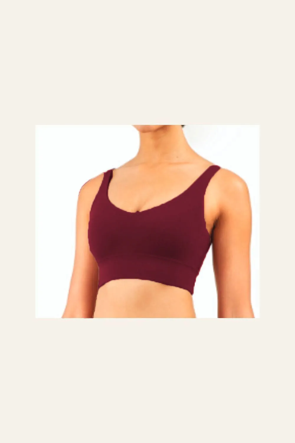 Bra Top - Red Bean sold by Alala