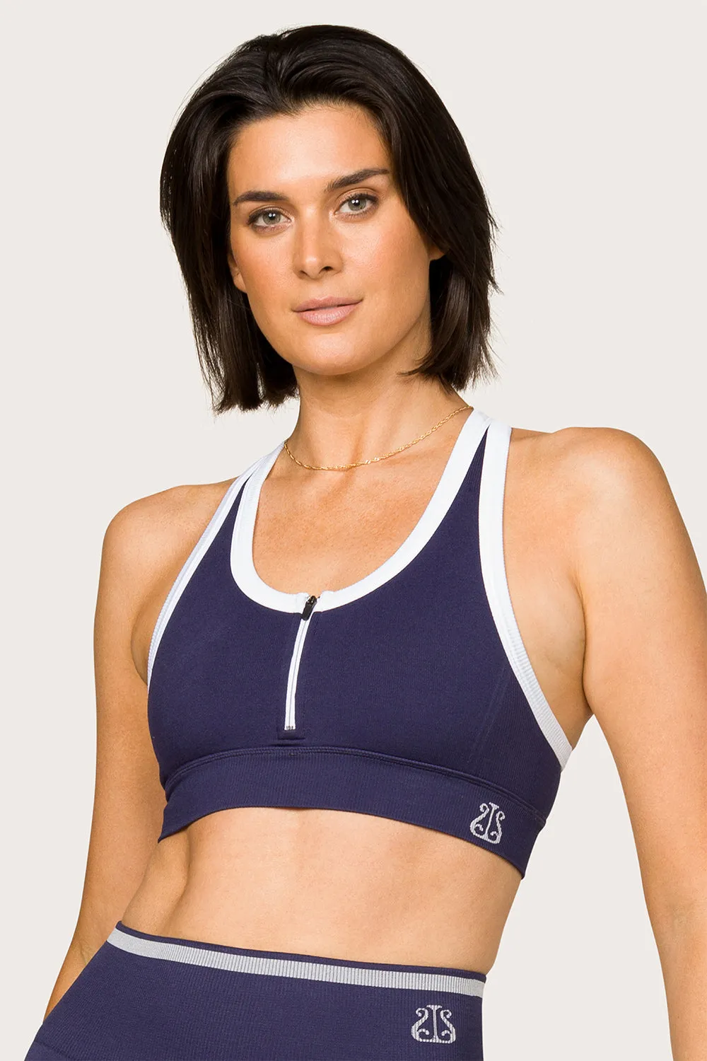 Barre Zip Bra sold by Alala