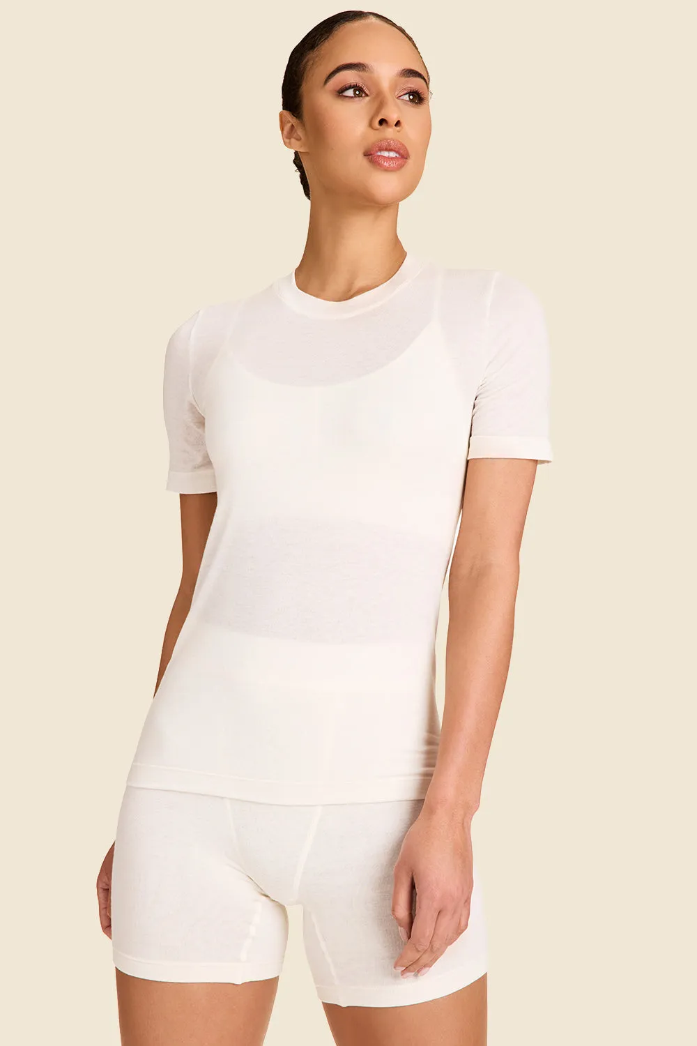 Washable Cashmere Tee sold by Alala