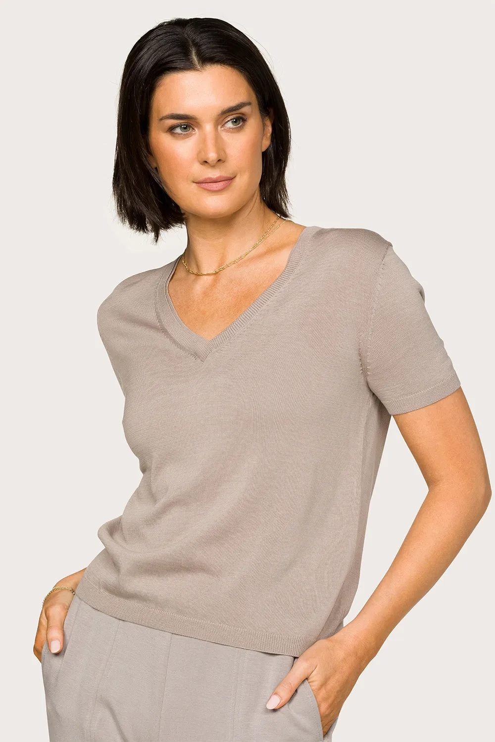 Vida Knit Tee sold by Alala