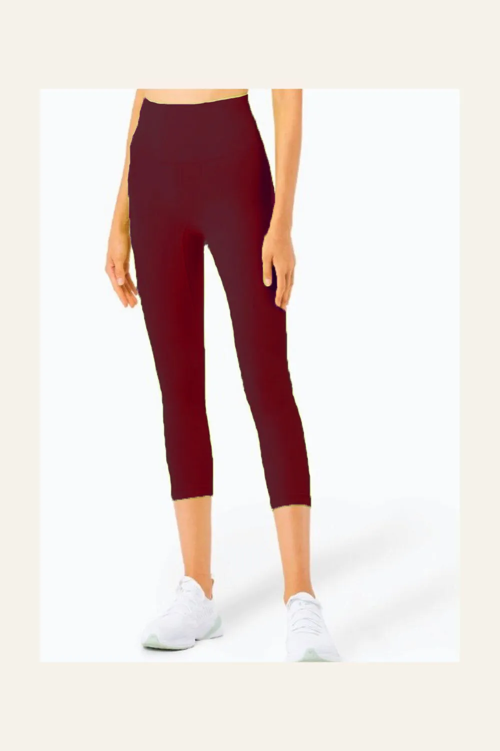 Crop Legging - Red Bean sold by Alala
