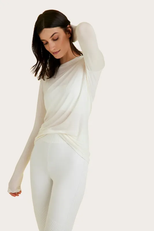 Cashmere Long Sleeve Crew sold by Alala