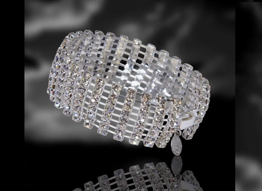8 Row Rhinestone Bracelet made by Albert Weiss