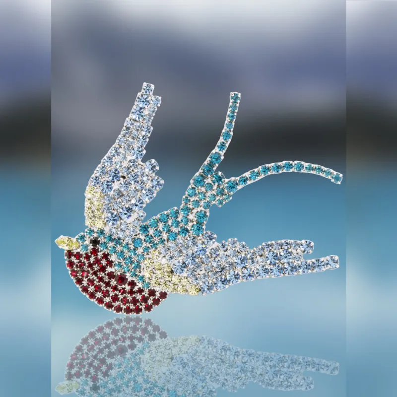 Barn Swallow Pin with Swarovski Crystal Stones by Albert Weiss sold by Albert Weiss
