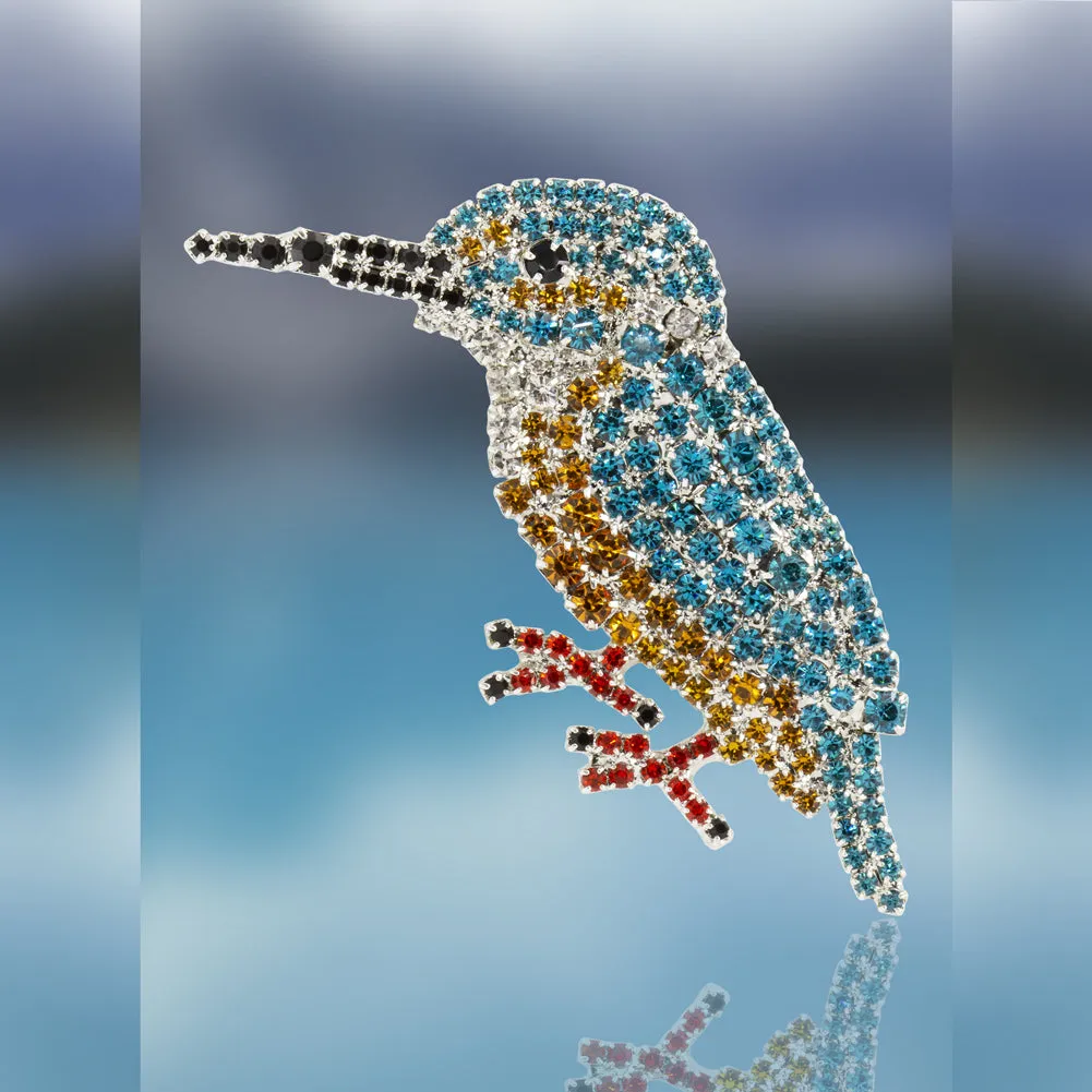 King Fisher Pin with Swarovski Crystal Stones by Albert Weiss sold by Albert Weiss
