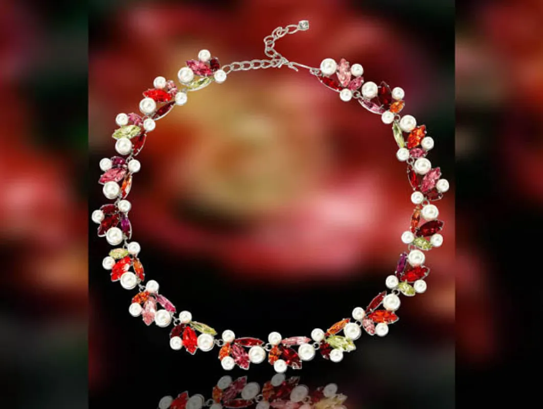 #13431 Fiery Marquis Necklace sold by Albert Weiss