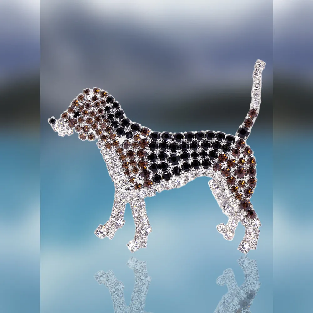 Beagle Pin with Swarovski Crystal Stones by Albert Weiss sold by Albert Weiss