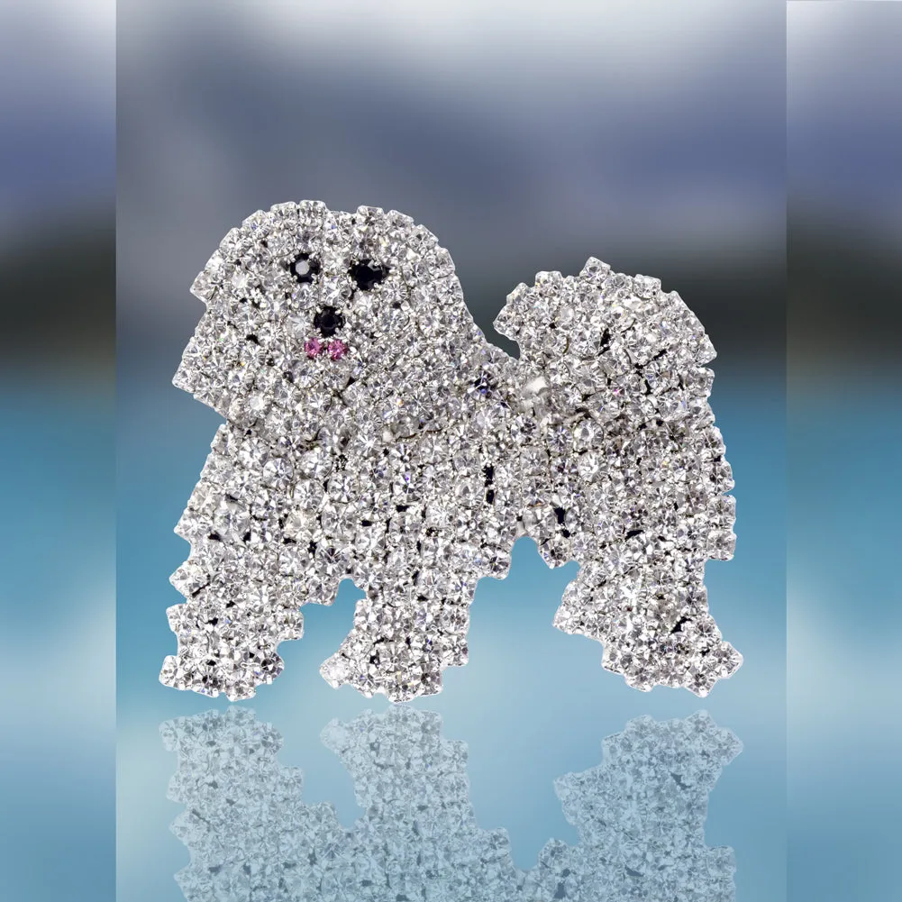 Maltese Pin with Swarovski Crystal Stones by Albert Weiss sold by Albert Weiss