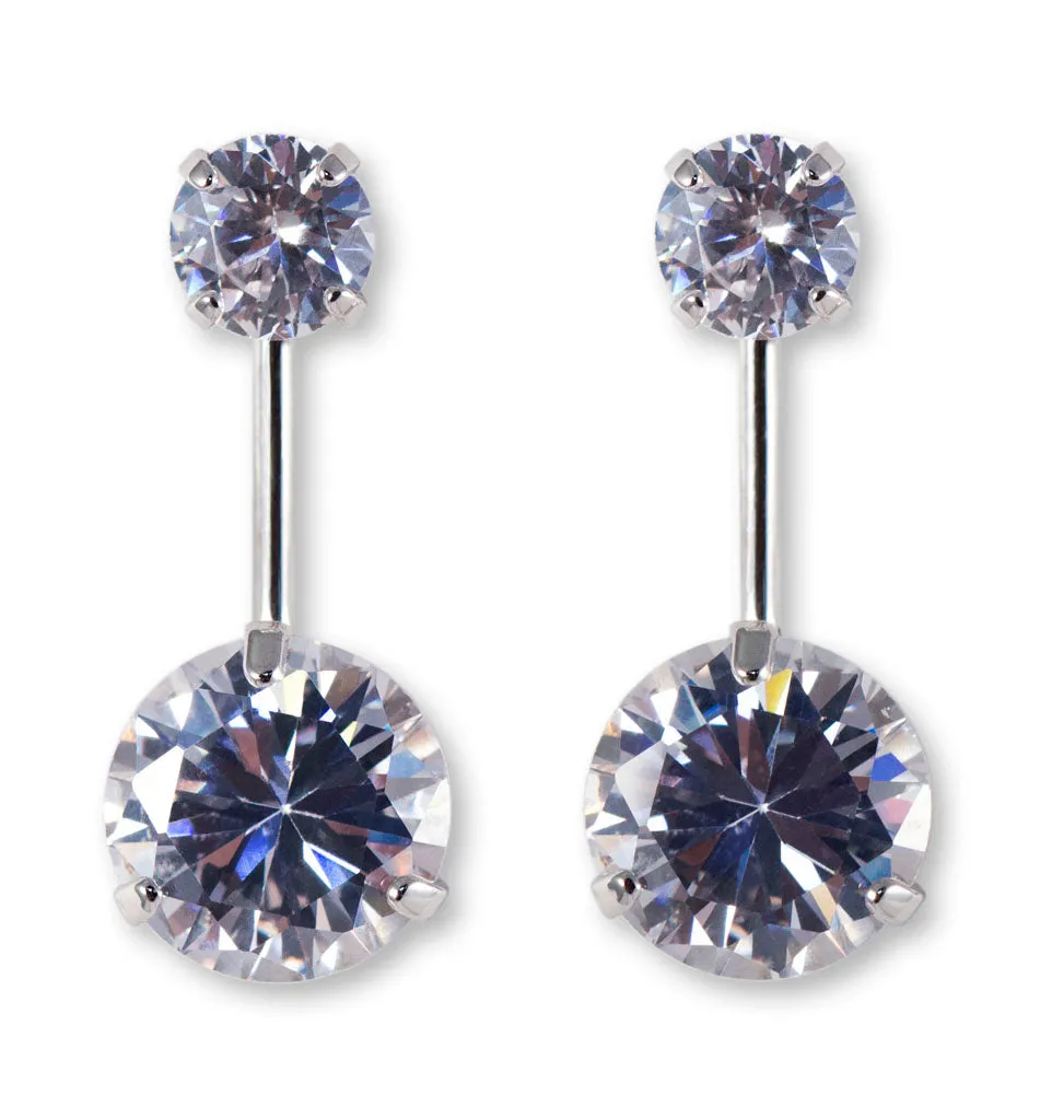 #16416 - Weiss CZ Earrings Rhodium Plated - Dangle Drip sold by Albert Weiss product image thumbnail 2