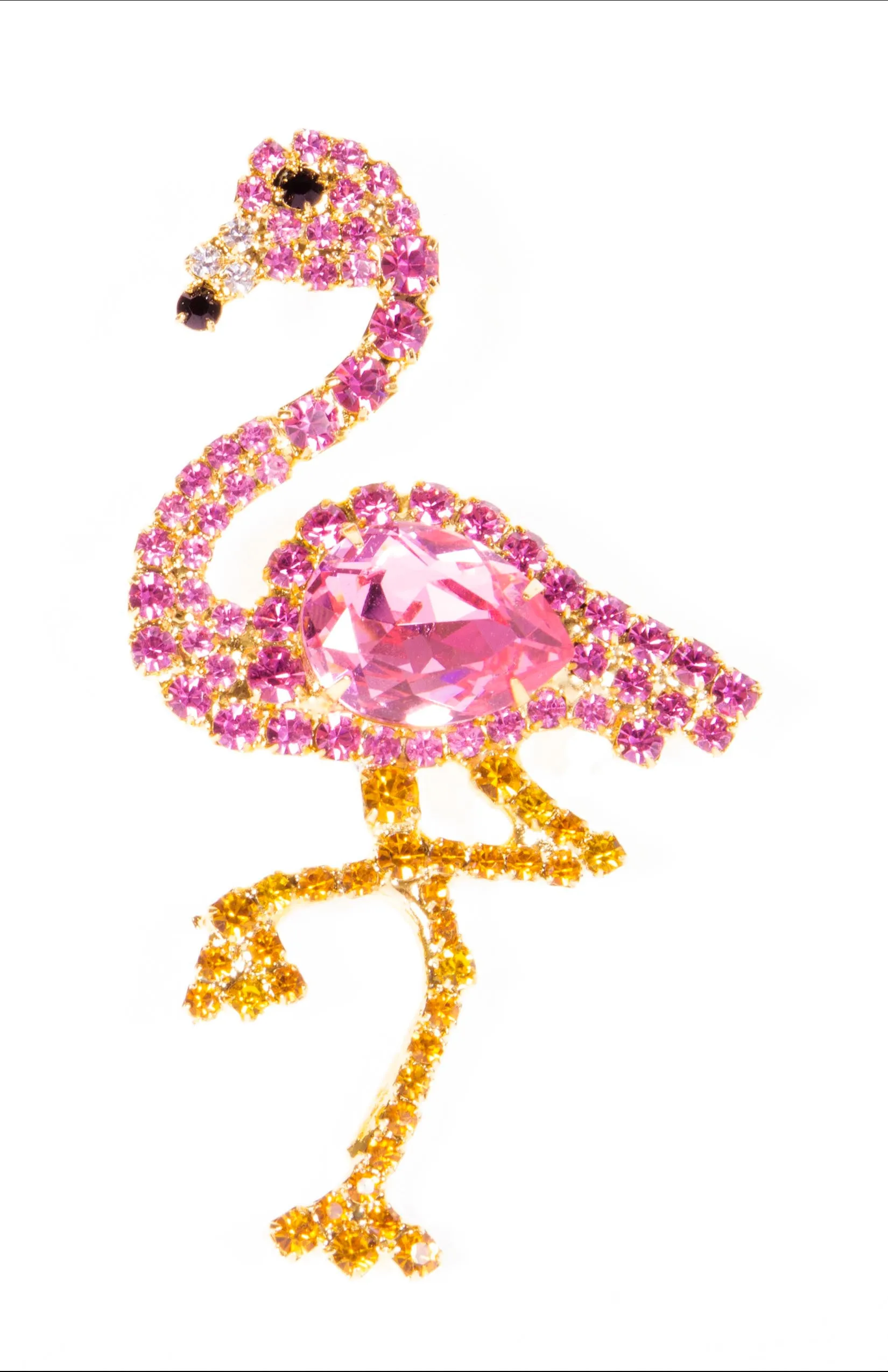 Pink Flamingo Pin with Swarovski Stones by Albert Weiss sold by Albert Weiss product image thumbnail 2