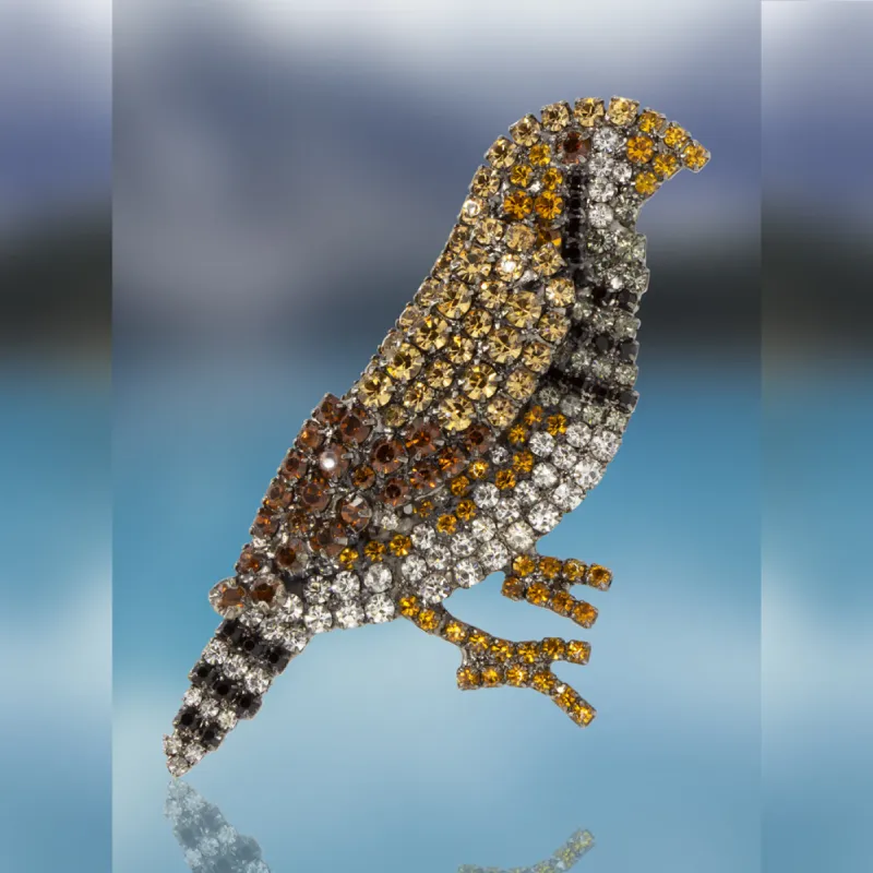 Hawk Pin with Swarovski Crystal Stones by Albert Weiss sold by Albert Weiss