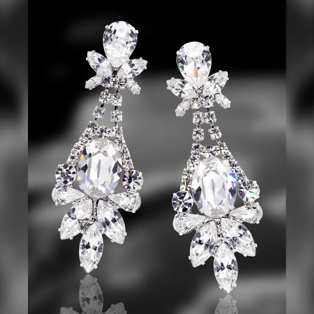 #16782 - Elegant Cluster Drop Earrings sold by Albert Weiss