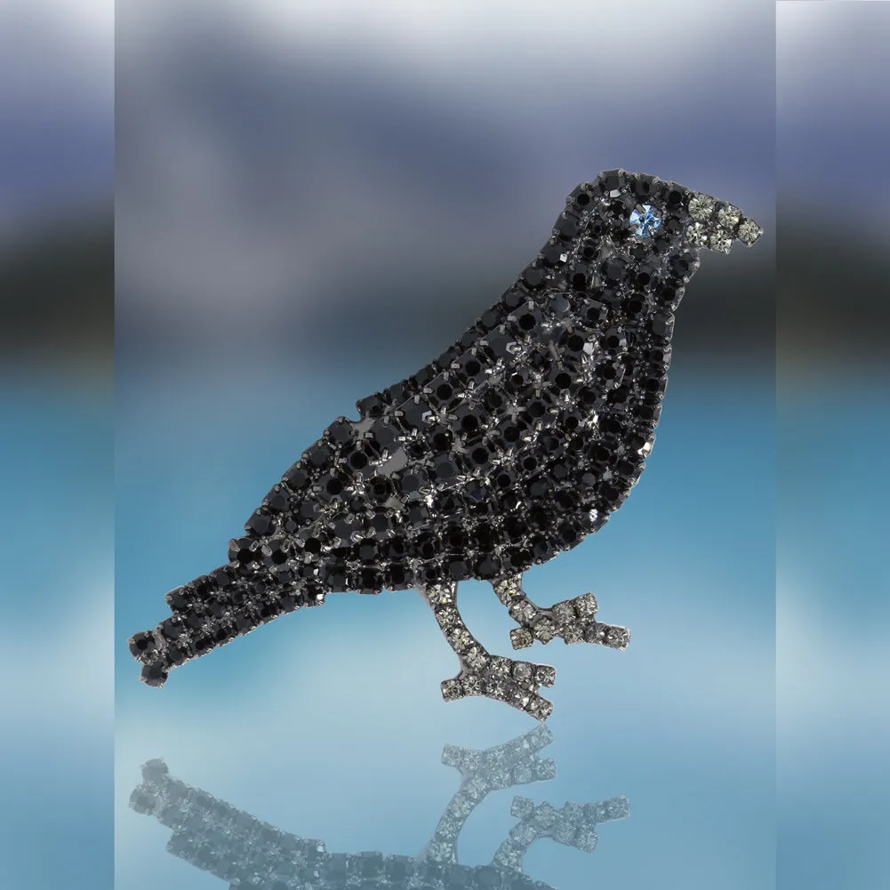 Raven Pin with Swarovski Crystal Stones by Albert Weiss sold by Albert Weiss