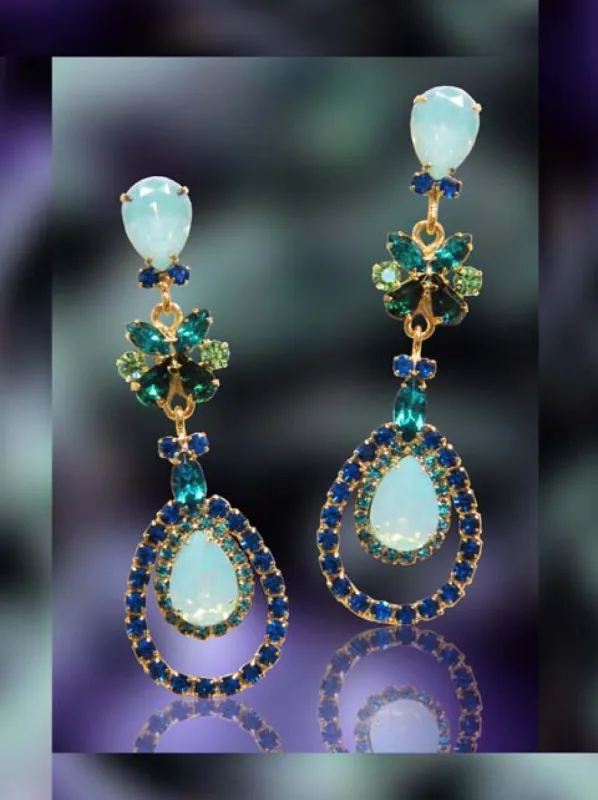 #15853 - Turquoise Tornado Earrings sold by Albert Weiss