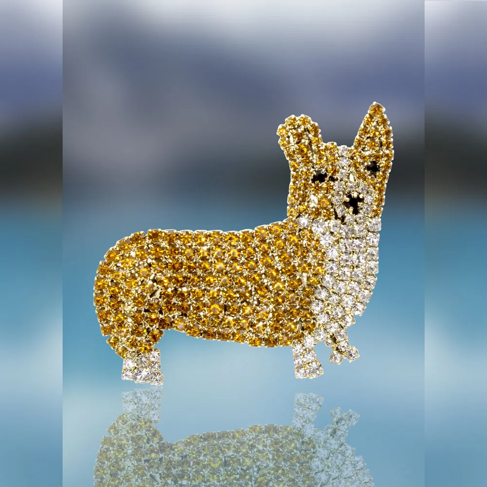 Corgi Pin with Swarovski Crystal Stones by Albert Weiss sold by Albert Weiss