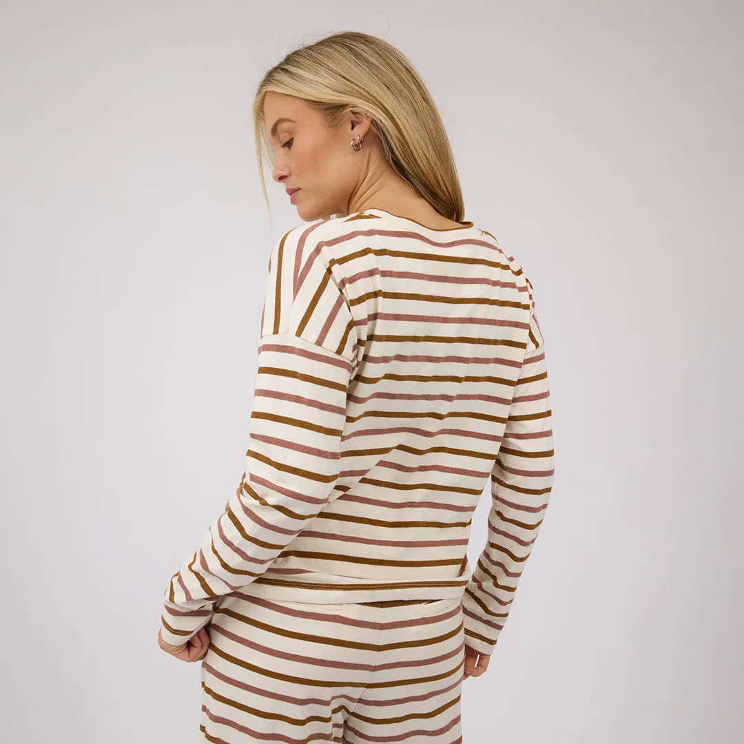 Striped Basic Long Sleeve, Mauve sold by Albion product image thumbnail 5