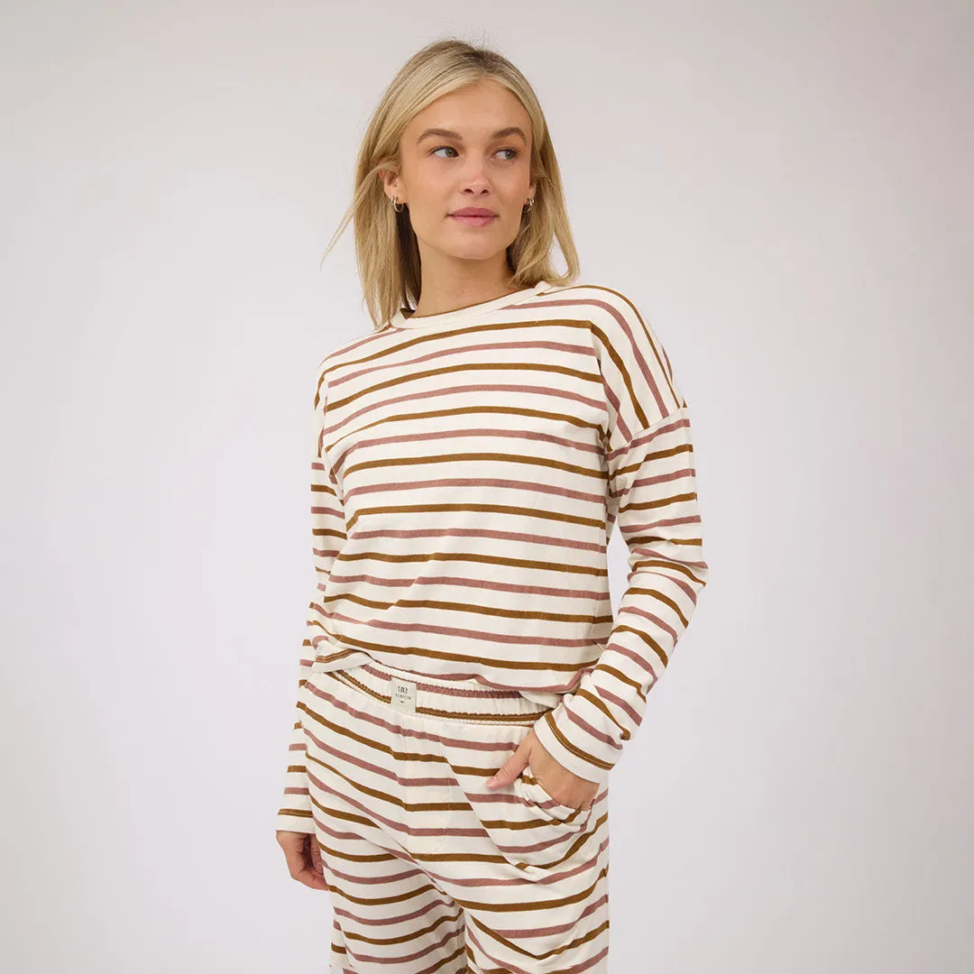Striped Basic Long Sleeve, Mauve sold by Albion product image thumbnail 3
