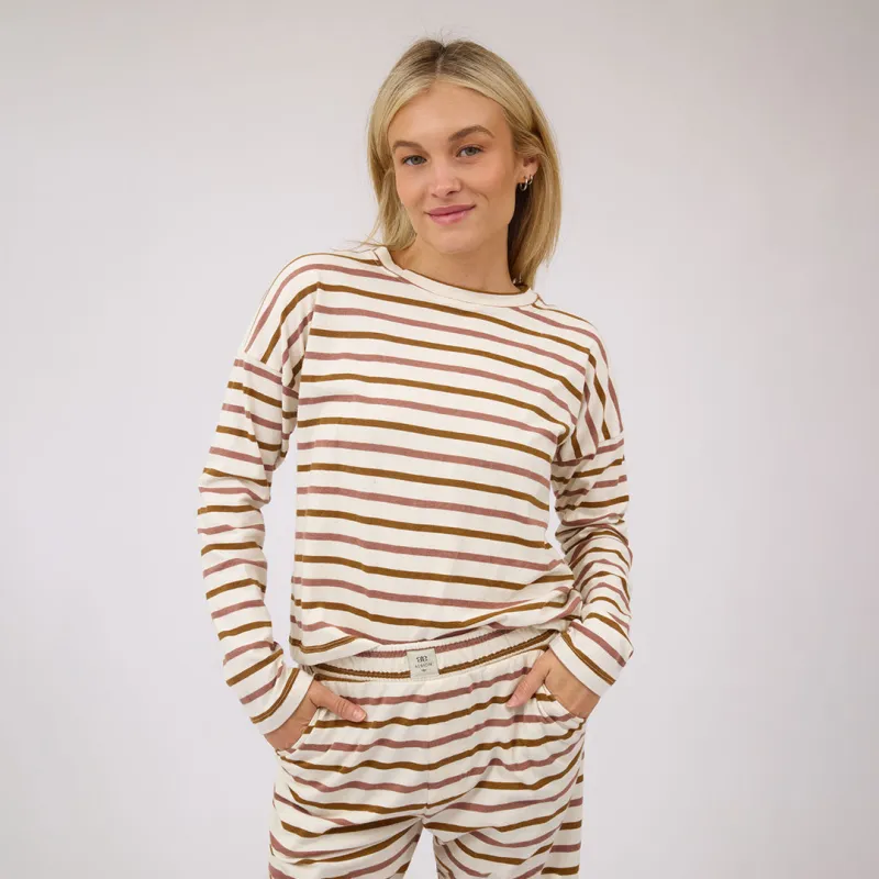 Striped Basic Long Sleeve, Mauve sold by Albion