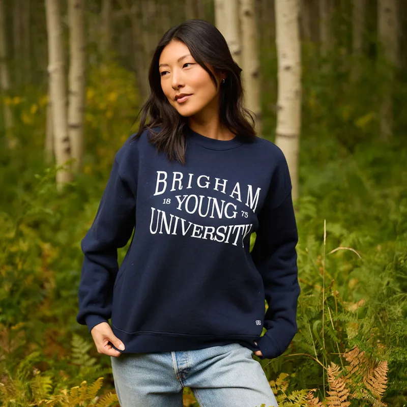 BYU Arrive Crew, Navy - Serif sold by Albion