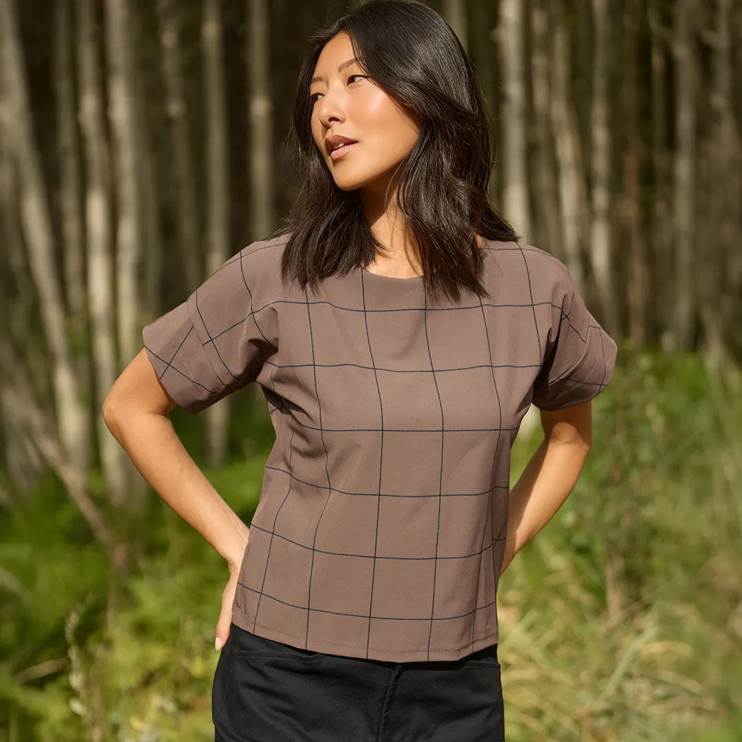 Boss Tee, Brown/Black Windowpane sold by Albion product image thumbnail 3