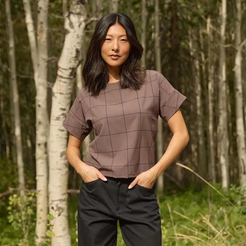 Boss Tee, Brown/Black Windowpane sold by Albion