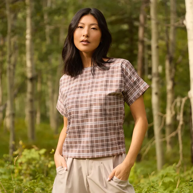 Boss Tee, Toffee Plaid sold by Albion