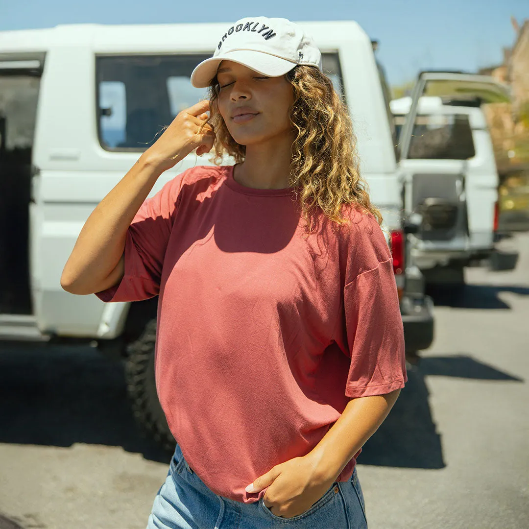 Perfect Oversized Bamboo Tee, Scarlet sold by Albion product image thumbnail 3