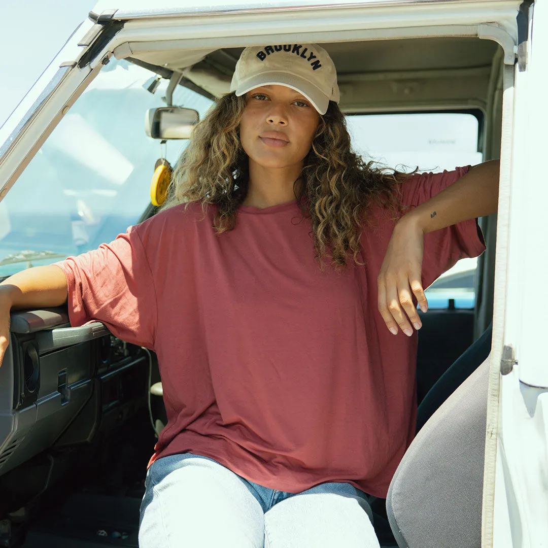 Perfect Oversized Bamboo Tee, Scarlet sold by Albion