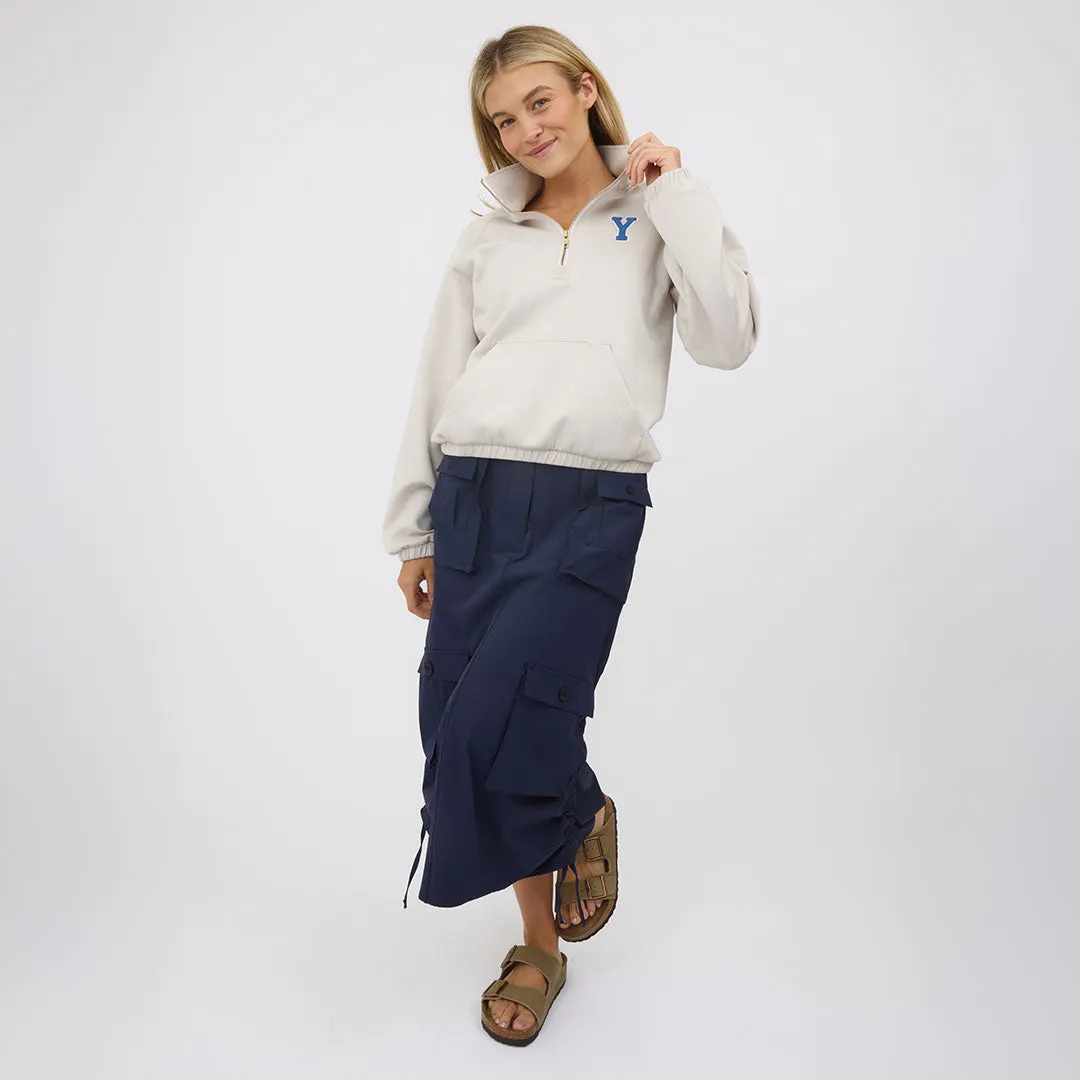 BYU Cinched 1/4 Zip, Tan sold by Albion product image thumbnail 4