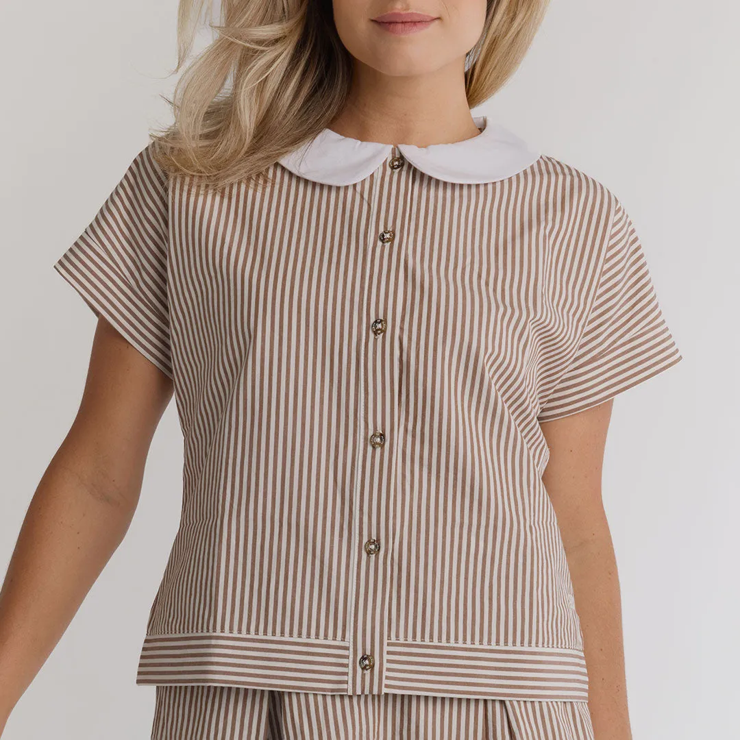The Wendy Top, Brown Stripe sold by Albion product image thumbnail 3