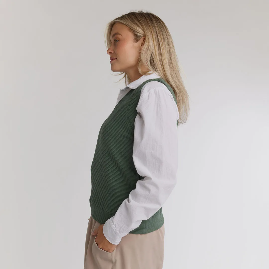 Atlas Ribbed Vest, Green sold by Albion product image thumbnail 3