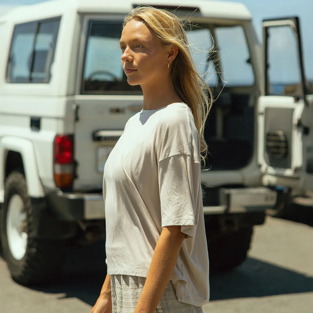 Perfect Oversized Bamboo Tee, Taupe sold by Albion product image thumbnail 3