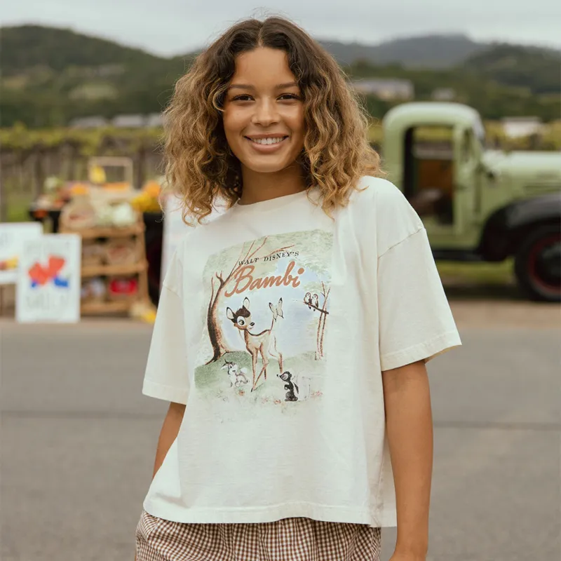 Disney Bambi Oversized Tee, Natural sold by Albion