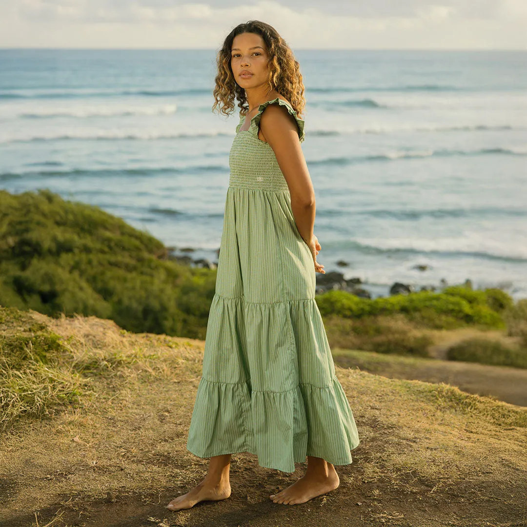 Verse Dress, Green and White Stripe sold by Albion product image thumbnail 3