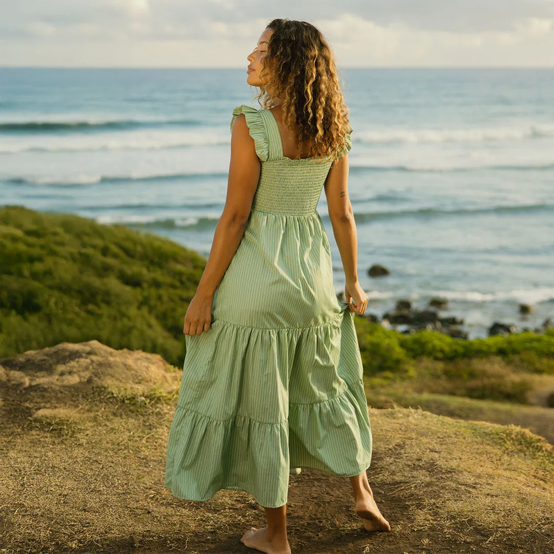 Verse Dress, Green and White Stripe sold by Albion product image thumbnail 4