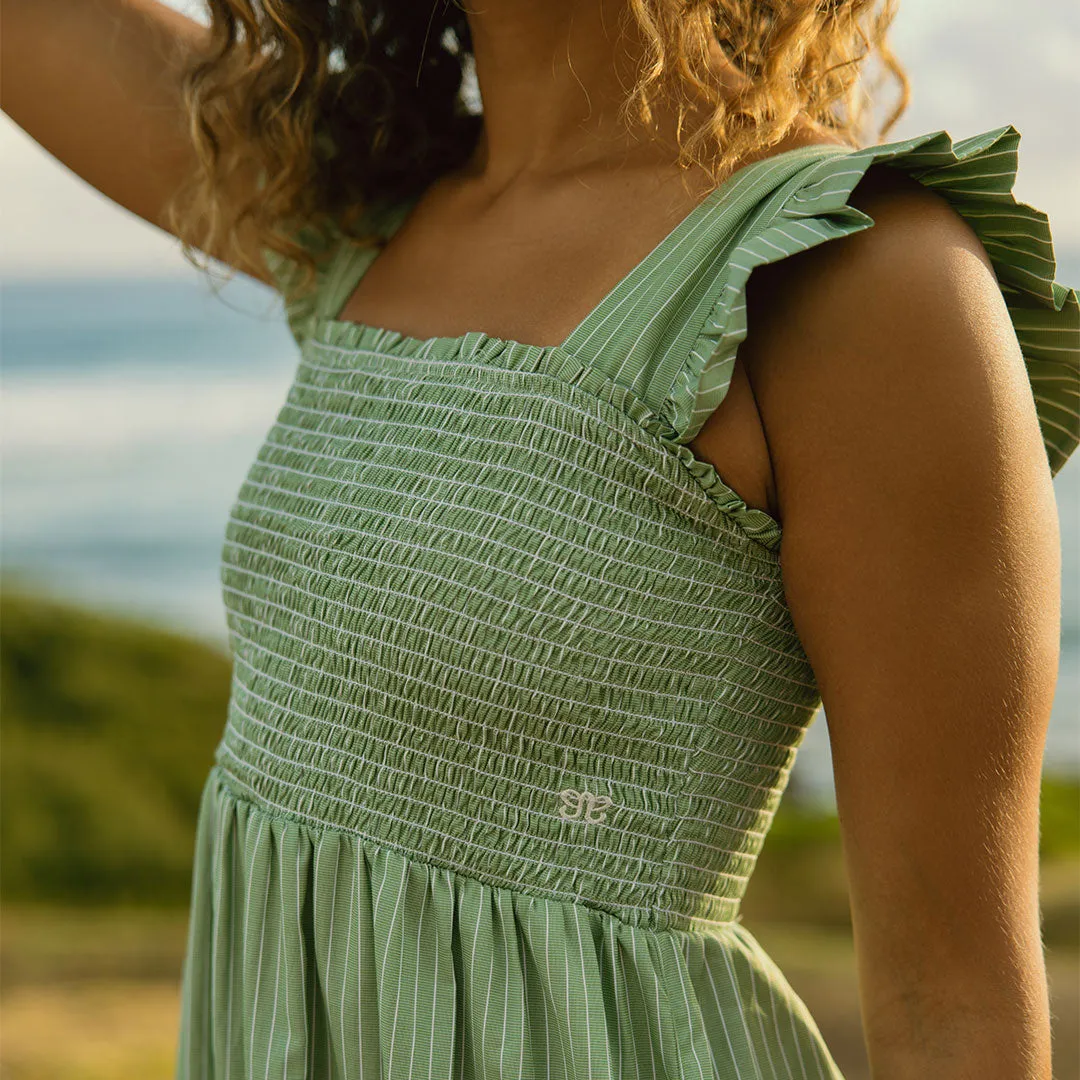 Verse Dress, Green and White Stripe sold by Albion product image thumbnail 5