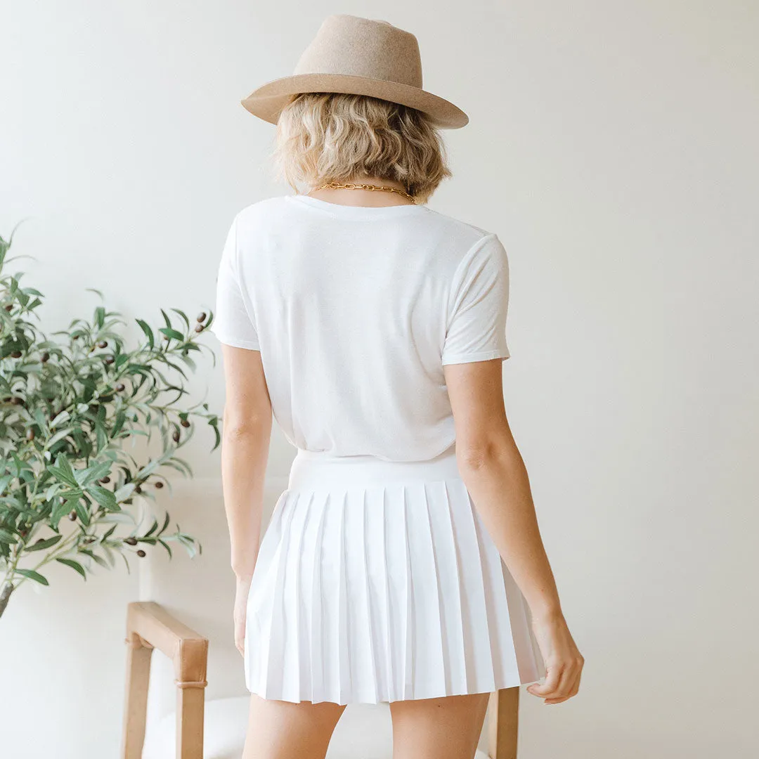 Tie Breaker, White Tennis Skirt sold by Albion product image thumbnail 3