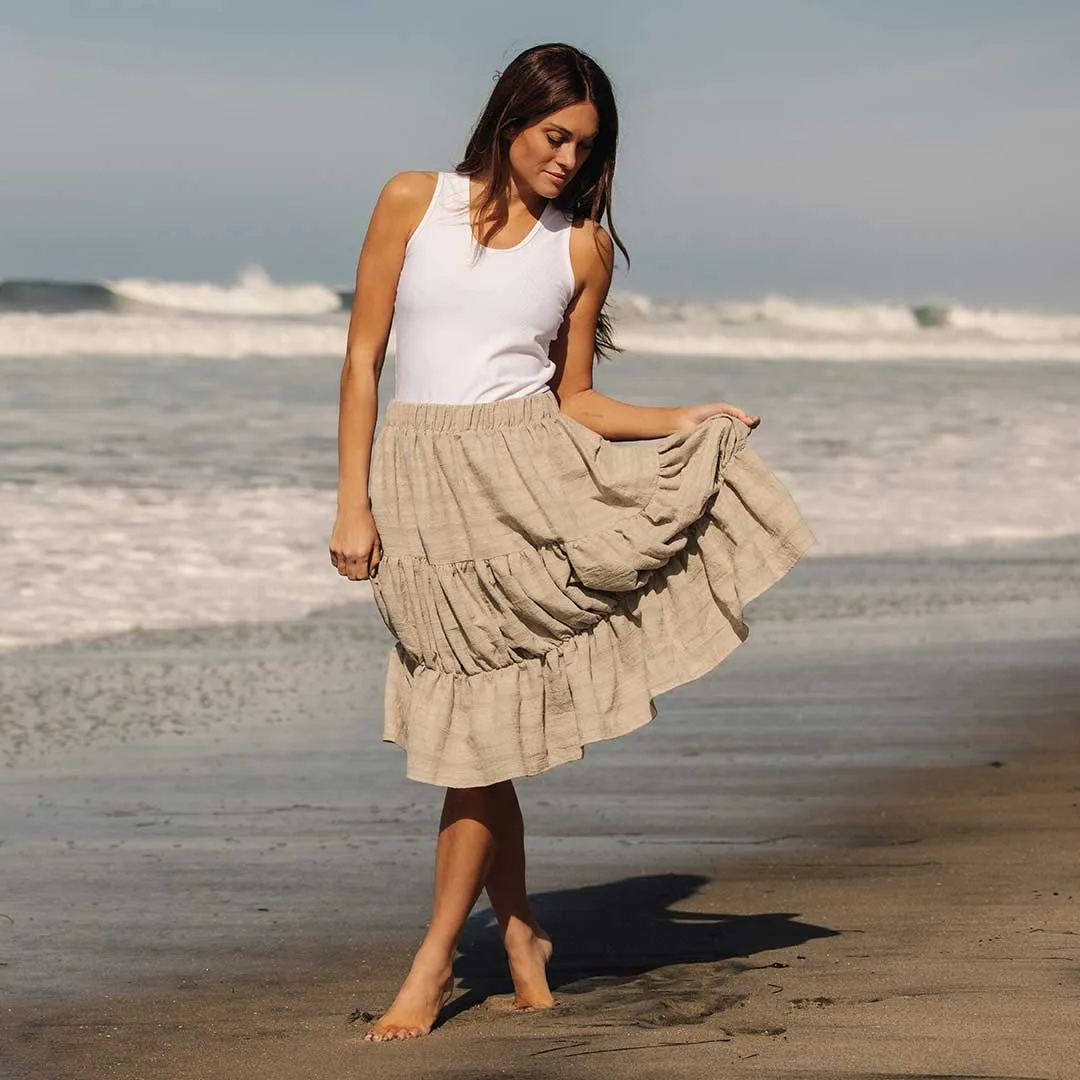 Short Tiered Skirt, Dune sold by Albion product image thumbnail 2